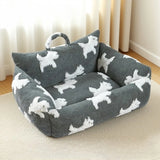 Long Plush Dog & Cat Bed – Soft Cushion with Raised Edges