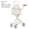 Lightweight Dog Cat Stroller Detachable Basket One Hand Fold Pet Travel Cart