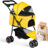 Pet Foldable Stroller For Small Puppy Dogs & Cats