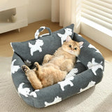 Long Plush Dog & Cat Bed – Soft Cushion with Raised Edges