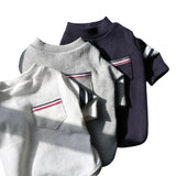 Striped Dog Sweatshirt with Pocket – Soft Winter Shirt for Small & Medium Dogs
