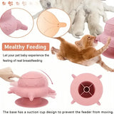 Silicone Pet Feeding Bowl with Suction Cup Portable Feeder for Cats & Dogs