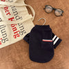 Striped Dog Sweatshirt with Pocket – Soft Winter Shirt for Small & Medium Dogs