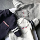 Striped Dog Sweatshirt with Pocket – Soft Winter Shirt for Small & Medium Dogs