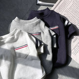 Striped Dog Sweatshirt with Pocket – Soft Winter Shirt for Small & Medium Dogs