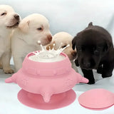 Silicone Pet Feeding Bowl with Suction Cup Portable Feeder for Cats & Dogs