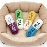Pet Pill Capsule Plush Dog Chew Toy