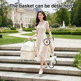 Lightweight Dog Cat Stroller Detachable Basket One Hand Fold Pet Travel Cart