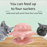 Silicone Pet Feeding Bowl with Suction Cup Portable Feeder for Cats & Dogs