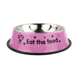 Anti-Skid Printed Stainless Steel Pet Bowl in Six Sizes