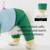 Waterproof Four-Leg Dog Raincoat Jumpsuit with Hood for Adventures