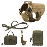 Tactical K9 Dog Harness and Leash Set for Training Adventures