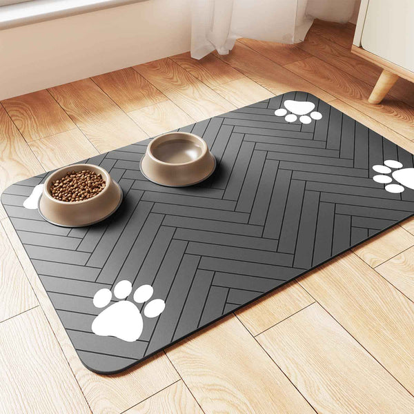 Absorbent Waterproof Pet Feeding Mat for Cleaner Dog Cat Mealtimes