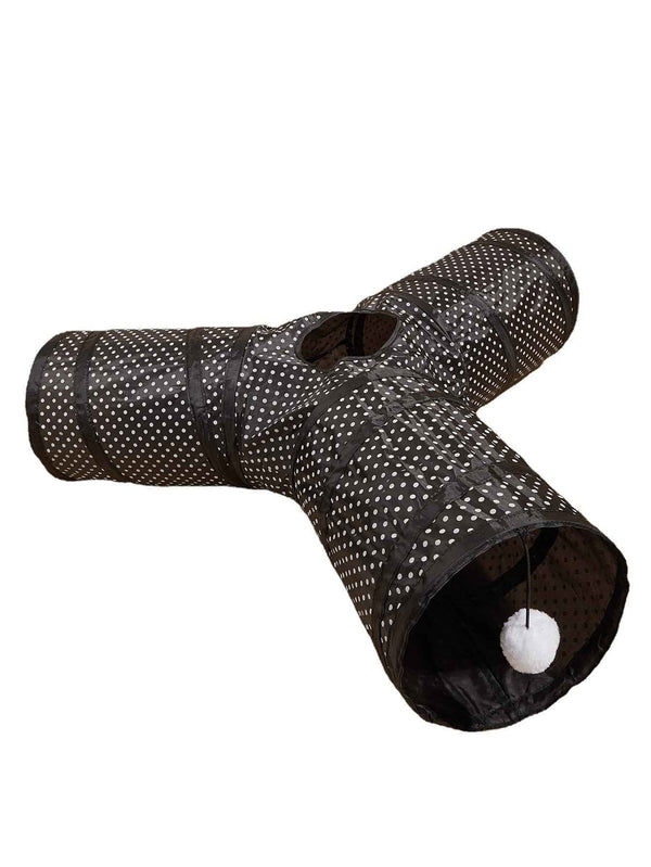 Collapsible Cat Tunnel Toy for Interactive Play Exercise and Endless Fun