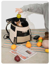 Shaded Ventilated Pet Backpack Carrier for Comfortable Travel Adventures