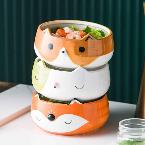 Cute Pet Breakfast Bowl for Cats and Dogs Durable Feeding Dish Daily